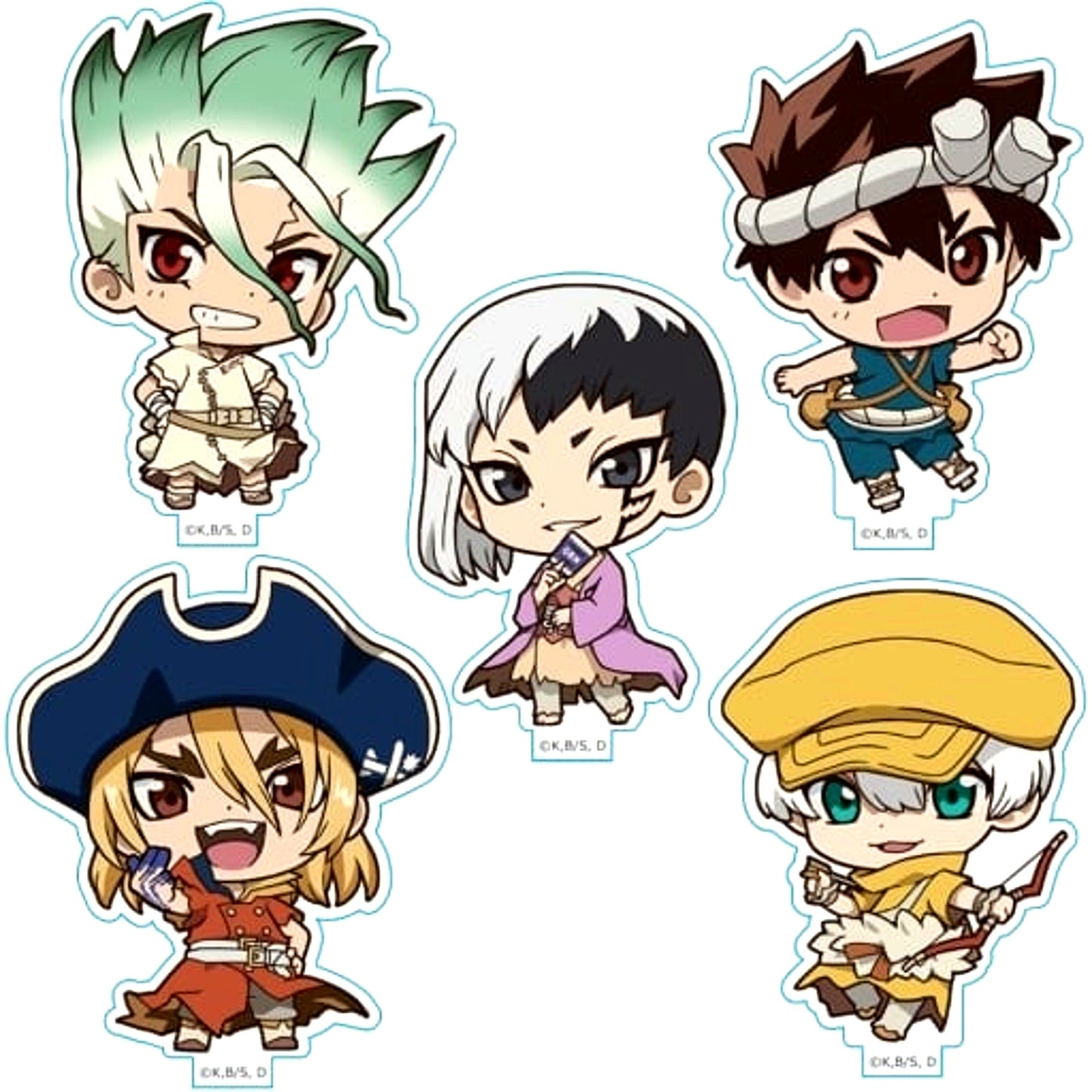 Dr. STONE Set of 5 Types Acrylic Stand Collection Vol.2 [USED]