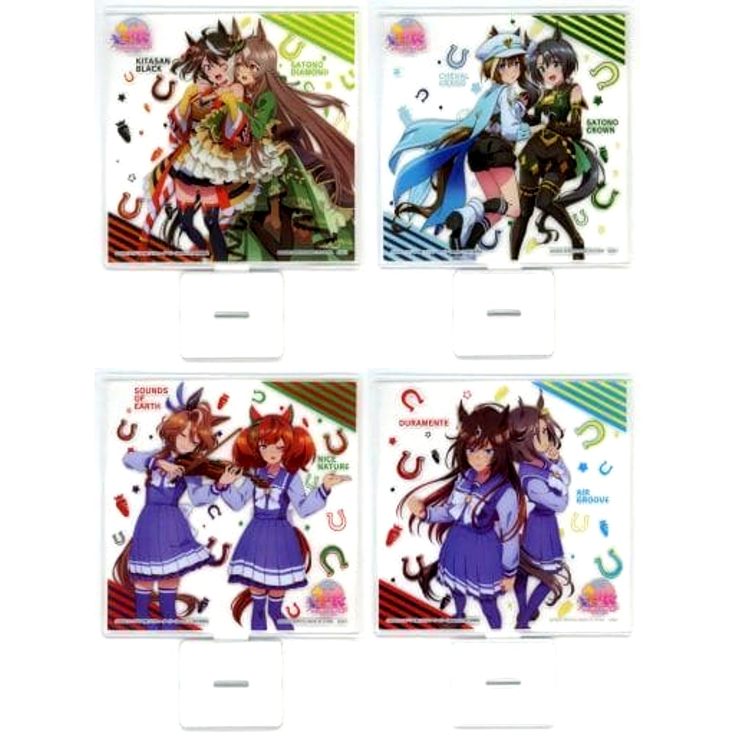 Kitasan Black & Others Uma Musume: Pretty Derby Season 3 All 4 Types Set Ichiban Kuji Square Acrylic Stand Prize F [USED]