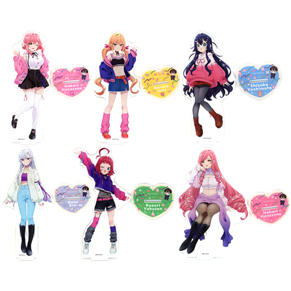 The 100 Girlfriends Who Really, Really, Really, Really, Really Love You Hakari Hanazono & Others All 6 Types Set Webkuji Welcome to Koitaro Family Acrylic Stand Prize C Acrylic Stands [USED]