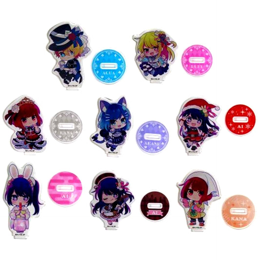Set of 8 Oshi no Ko Trading Mini Chara Acrylic Stand Jump Festa 2024 Ver. [USED]
