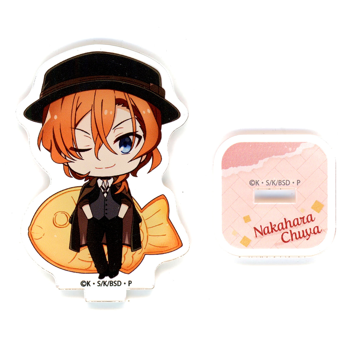 Chuya Nakahara Deformed Acrylic Stand Taiyaki GiGO Collab Cafe Bungo Stray Dogs Limited [USED]