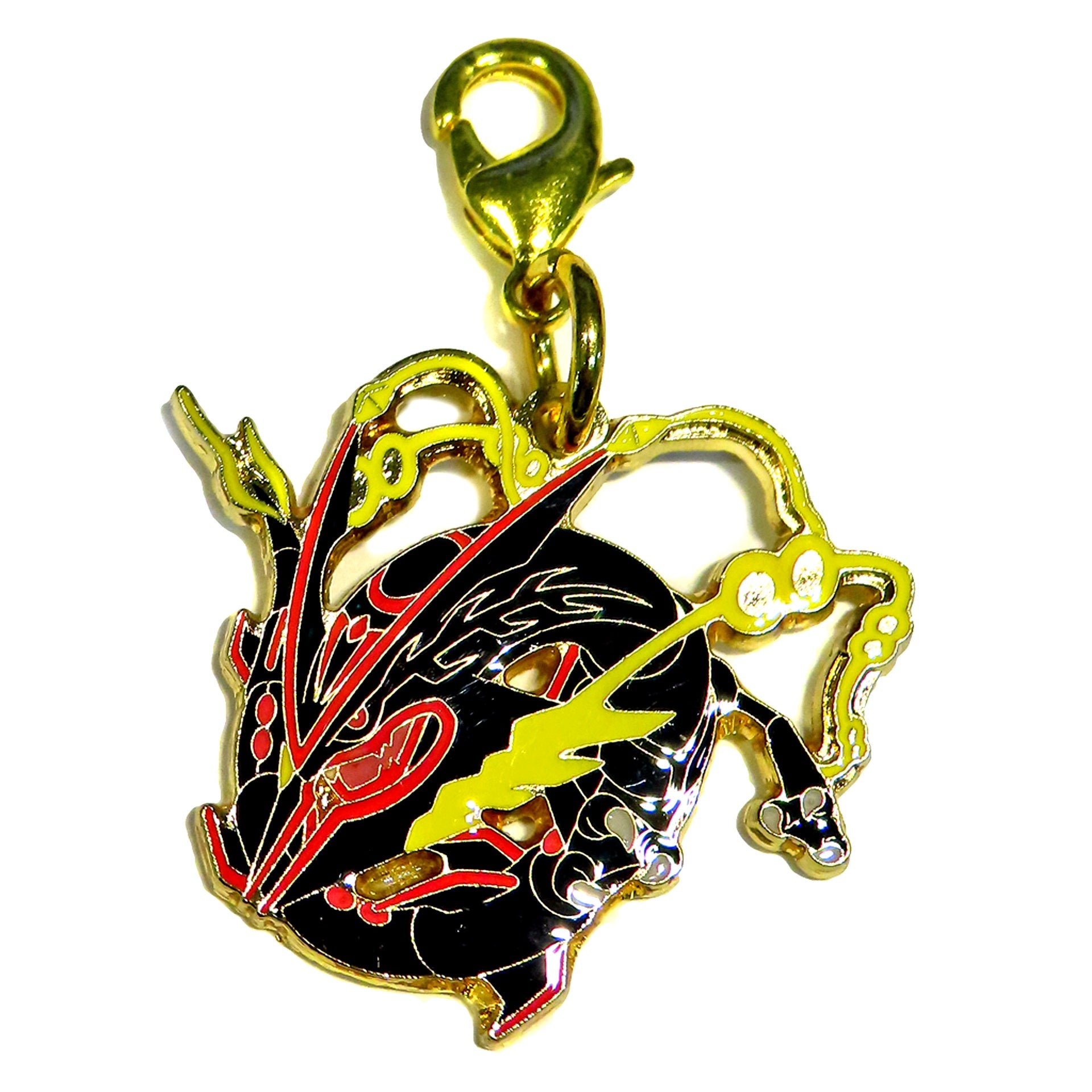 Black Mega Rayquaza Pokemon The Movie XY National Pokedex Metal Charm Pokemon Center Ltd [USED]