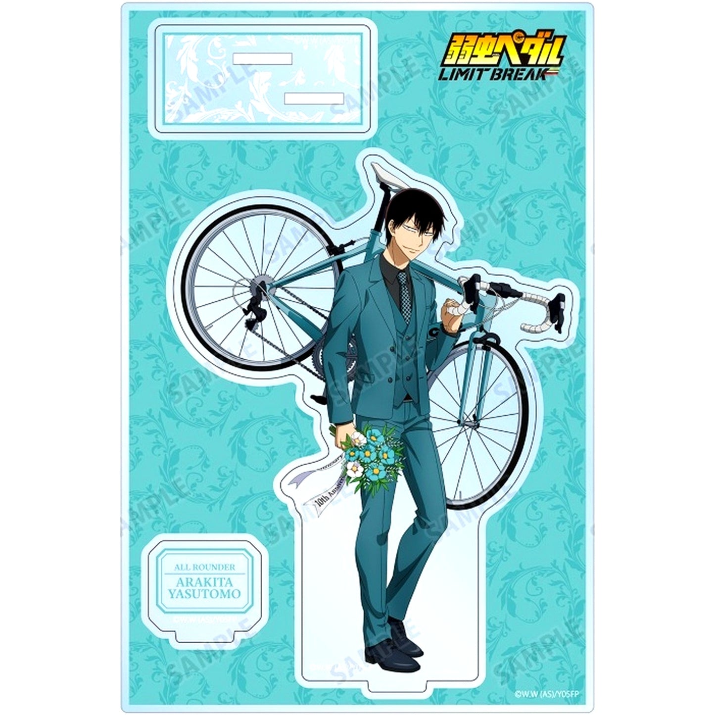 Yasutomo Arakita Illustration 10th Anniversary Ver. BIG Acrylic Stand with Parts Yowamushi Pedal LIMIT BREAK 10th Anniversary POP UP SHOP in AMNIBUS STORE [USED]