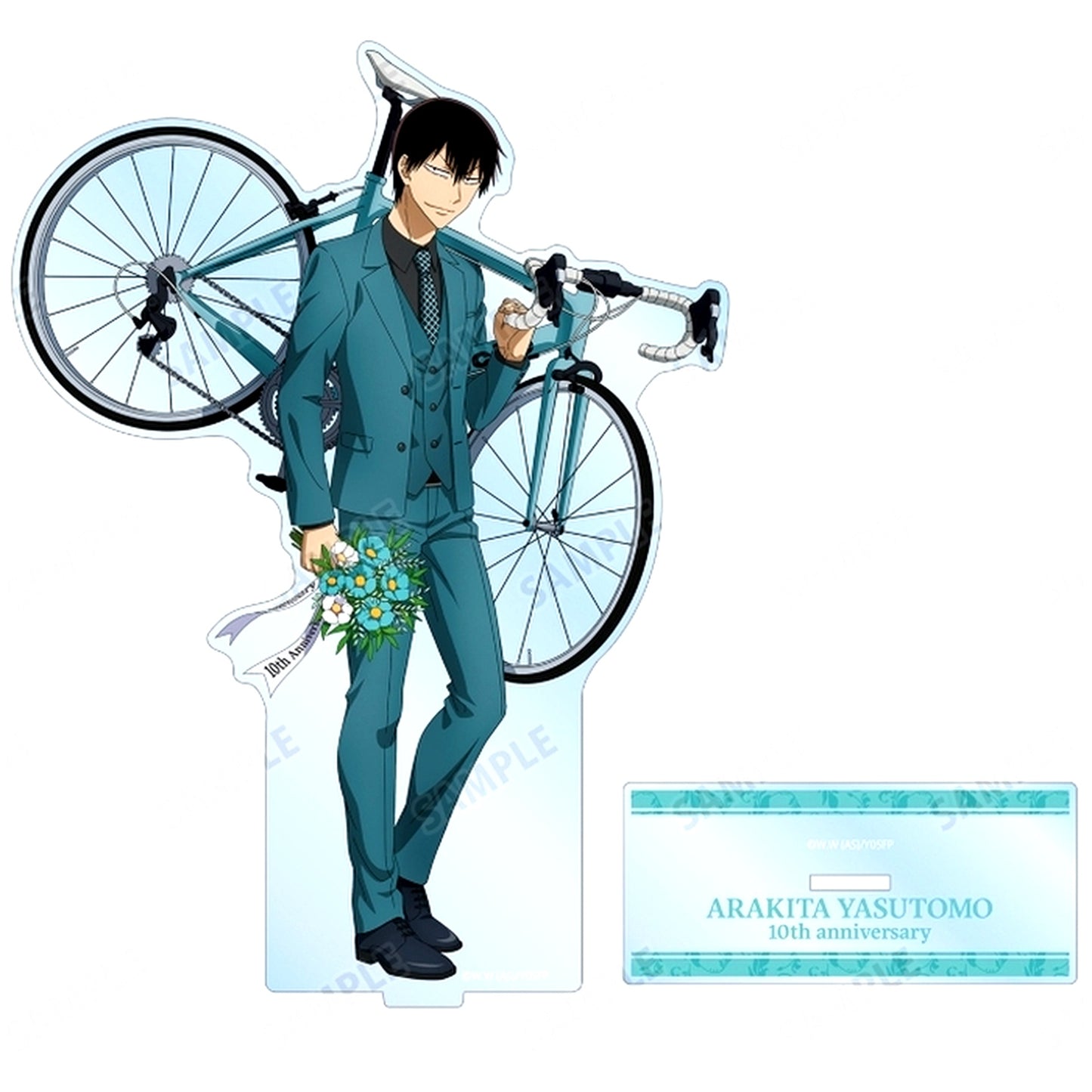 Yasutomo Arakita Illustration 10th Anniversary Ver. Oversized Acrylic Stand Yowamushi Pedal Limit Break 10th Anniversary Pop Up Shop in Amnibus Store [USED]