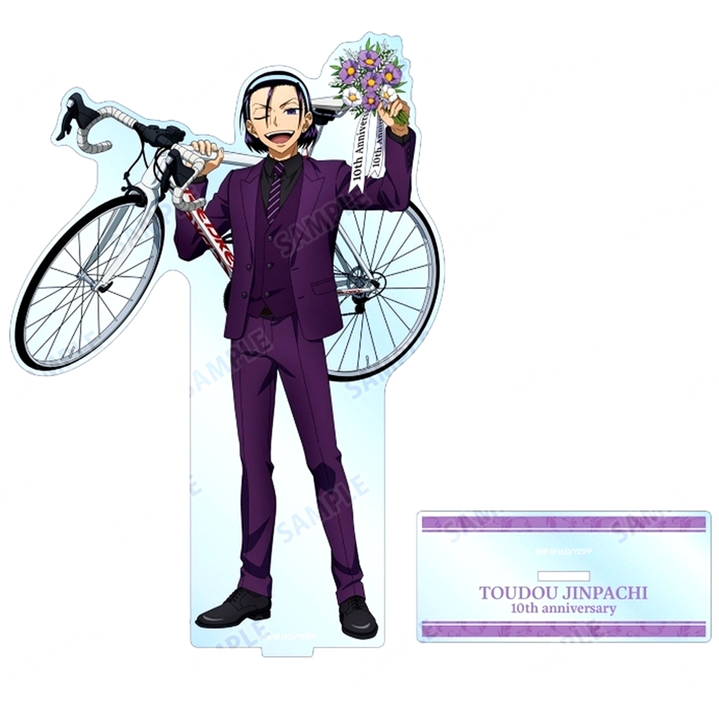 Jinpachi Todo Illustration 10th Anniversary Ver. Extra Large Acrylic Stand Yowamushi Pedal LIMIT BREAK 10th Anniversary POP UP SHOP in AMNIBUS STORE [USED]
