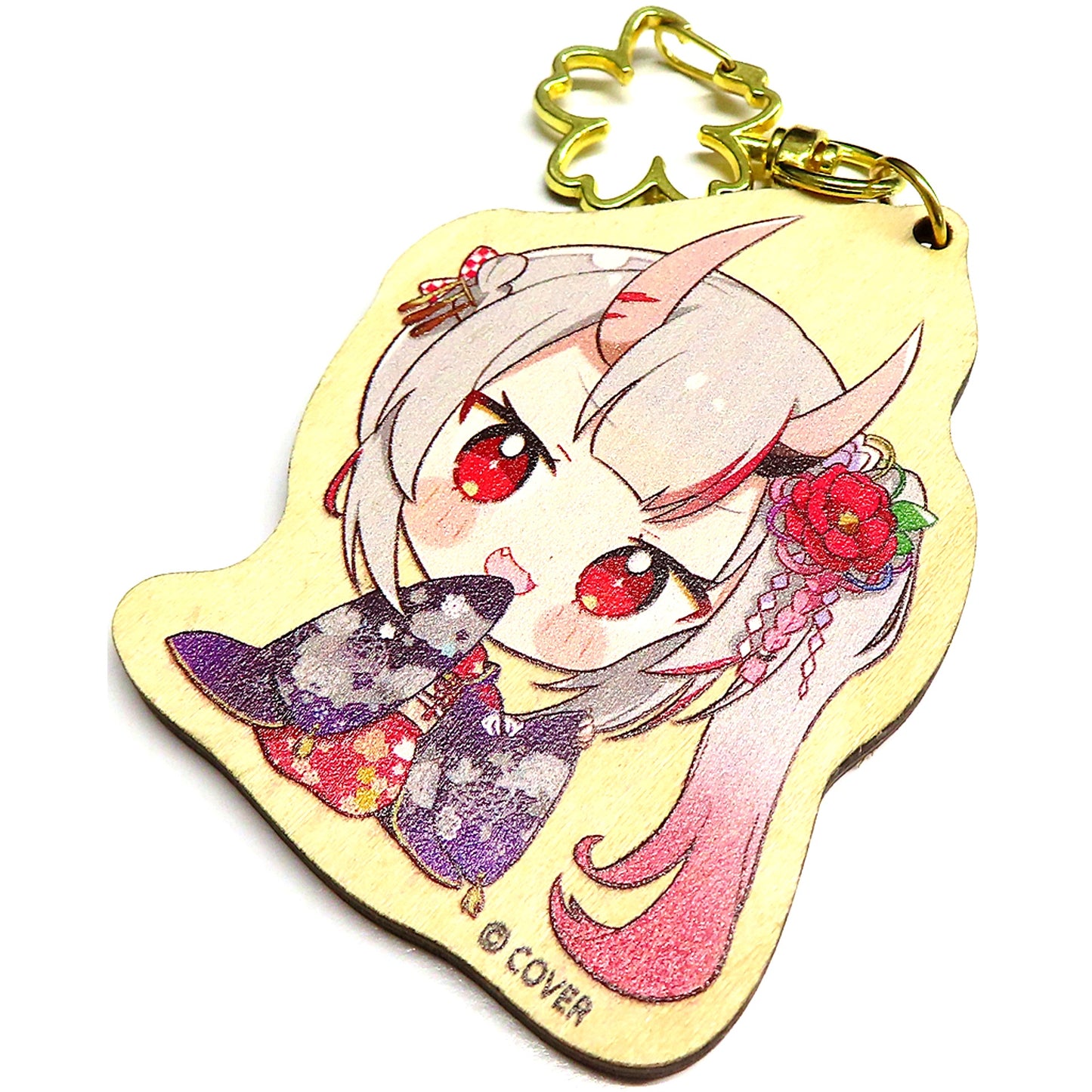 Nakiri Ayame Virtual YouTuber Hololive Wooden Keychain Irohanihohetto New Year C103 Goods [USED]
