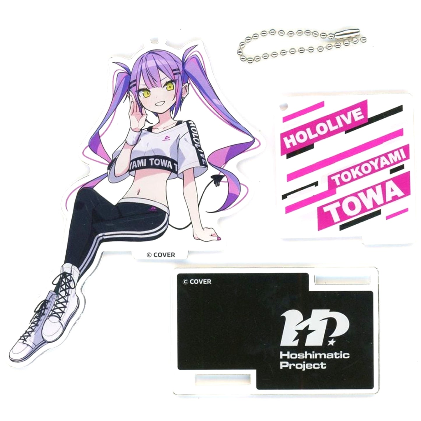 Tokoyami Towa hololive Hoshimatic Project Tonari de Oen! Acrylic Stand Keychain C103 [USED]