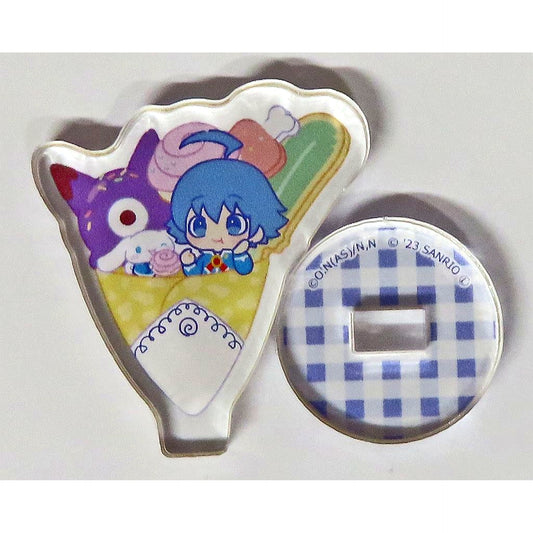 Iruma Suzuki & Cinnamoroll Trading Mini Acrylic Stand Welcome to Demon School! Iruma-kun x Sanrio Characters x Marion Crepes [USED]