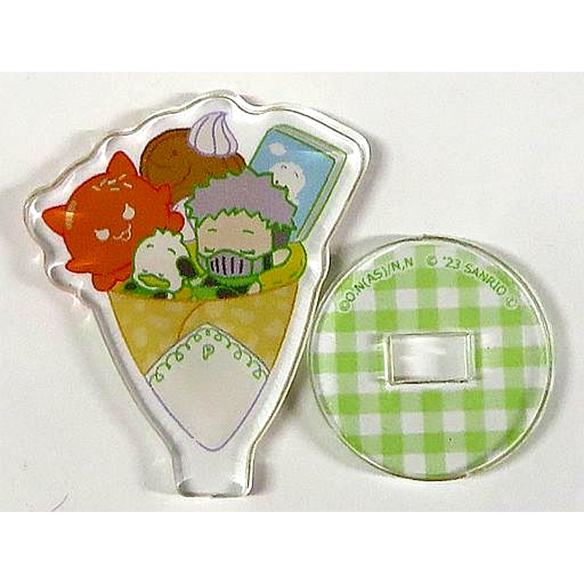 Balam & Ahiru no Pekkle Trading Mini Acrylic Stand Welcome to Demon School! Iruma-kun x Sanrio Characters x Marion Crepes [USED]