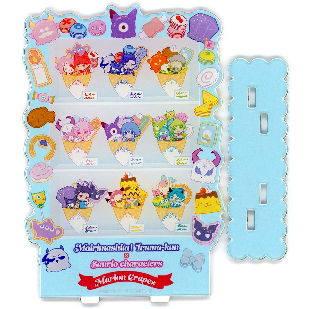 Group Showcase Style Acrylic Stand Welcome to Demon School! Iruma-kun x Sanrio Characters x Marion Crepes [USED]