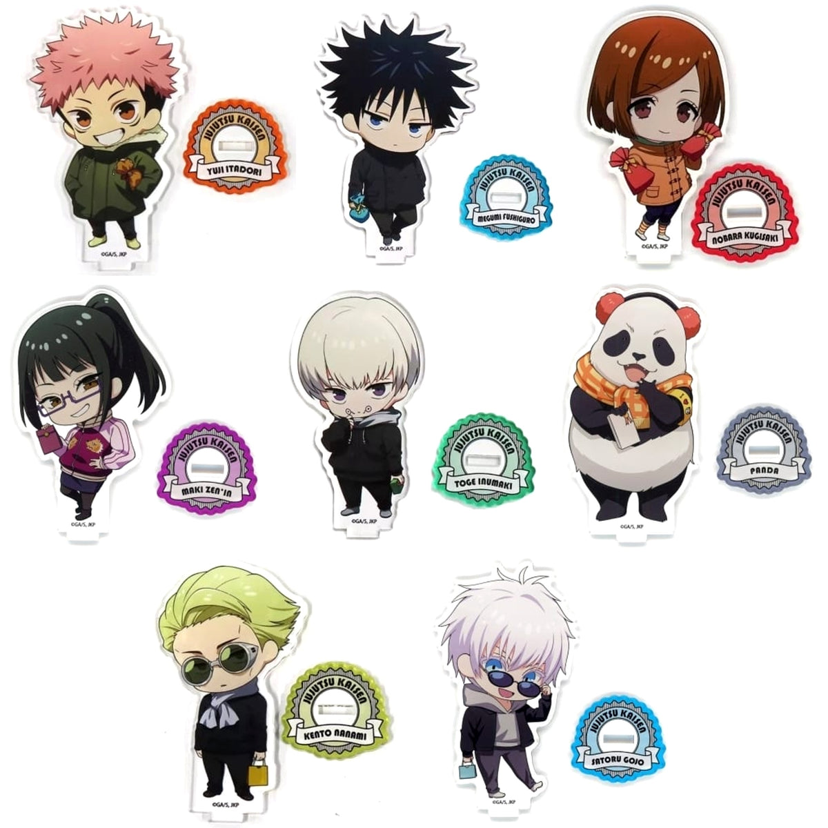 Jujutsu Kaisen Yuji Itadori & Others All 8 Types Set Acrylic Stand Present Ver. Jump Festa 2024 Limited Acrylic Stands [USED]