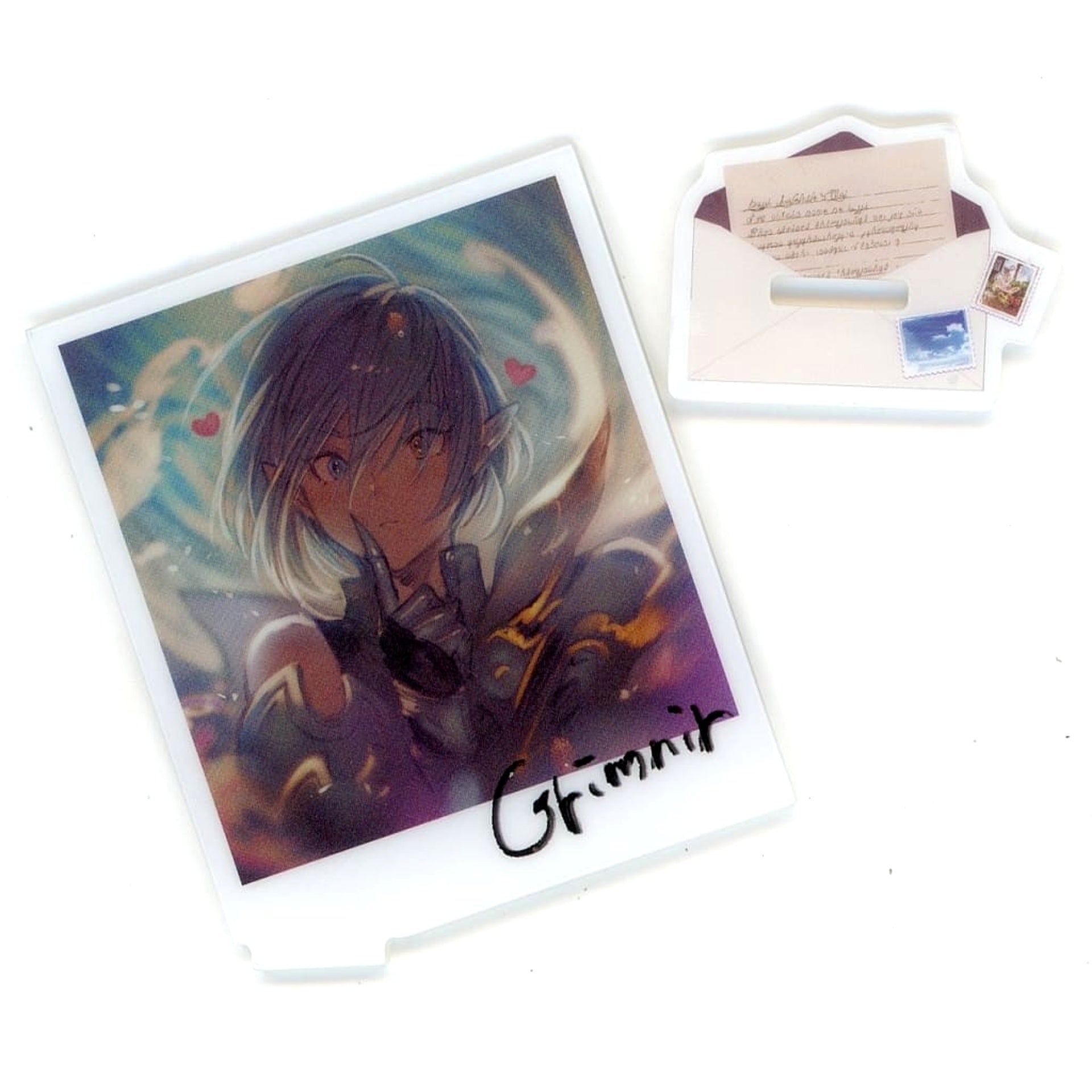 Granblue Fantasy Grimnir Valentine Card Acrylic Stand Granblue Festival 2023 Exclusive Acrylic Stands [USED]