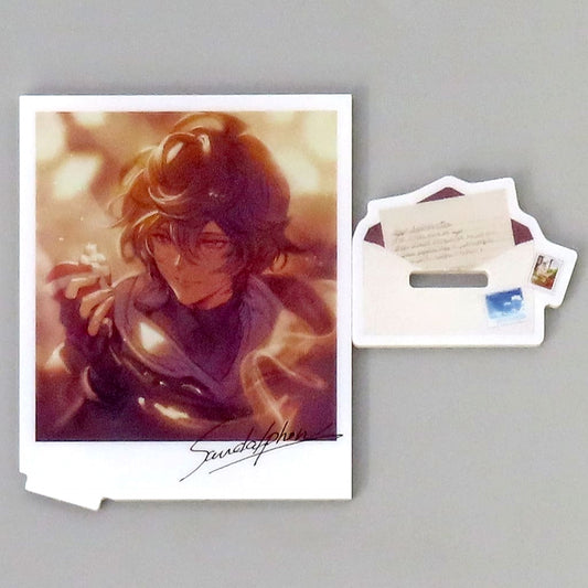 Granblue Fantasy Sandalphon Valentine Card Acrylic Stand Granblue Festival 2023 Exclusive Acrylic Stands [USED]