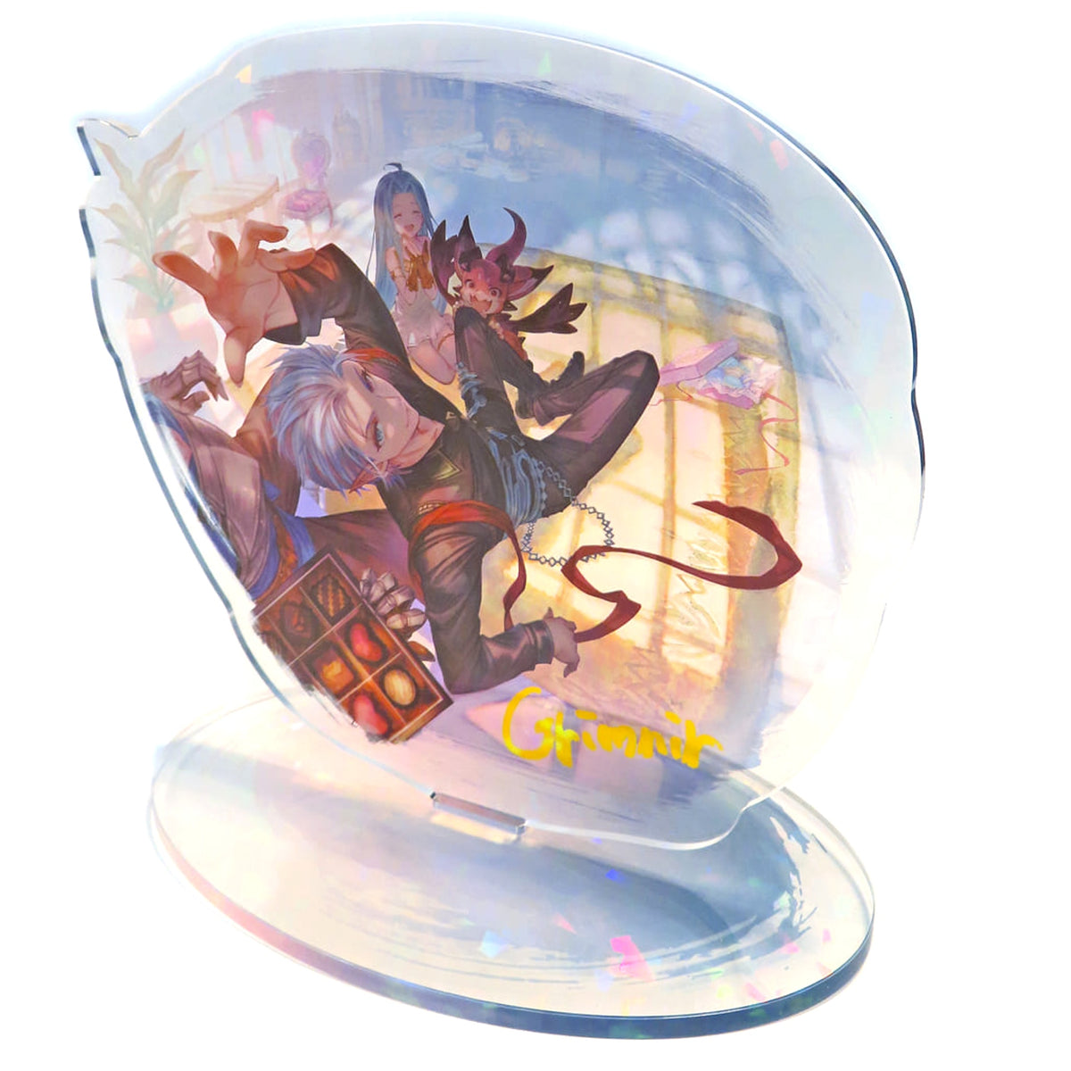 Granblue Fantasy Grimnir Valentine Version Holographic Acrylic Stand Granblue Festival 2023 Exclusive Acrylic Stands [USED]