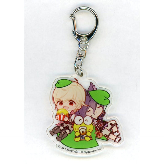 Granblue Fantasy x Sanrio Characters Arthur Mordred Kero Kero Keroppi Trading Acrylic Keychains Granblue Festival 2023 Exclusive Keychains [USED]
