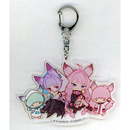 Granblue Fantasy x Sanrio Characters Tien Feower Little Twin Stars Trading Acrylic Keychains Granblue Festival 2023 Exclusive Keychains [USED]