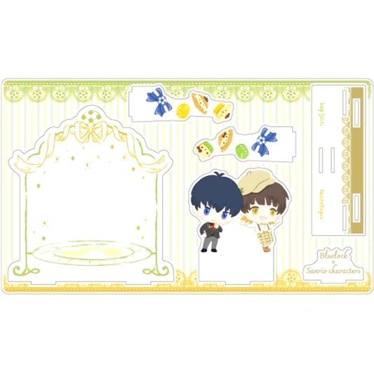 Yoichi Isagi & Meguru Bachira 01. Mini Character Illustration Premium Acrylic Diorama Plate Blue Lock x Sanrio Characters [USED]