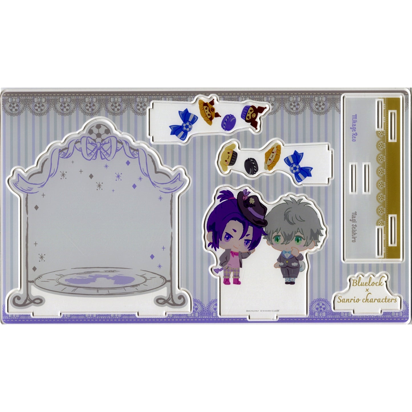Seishiro Nagi & Reo Mikage 03. Mini Character Illustration Premium Acrylic Diorama Plate Blue Lock x Sanrio Characters [USED]