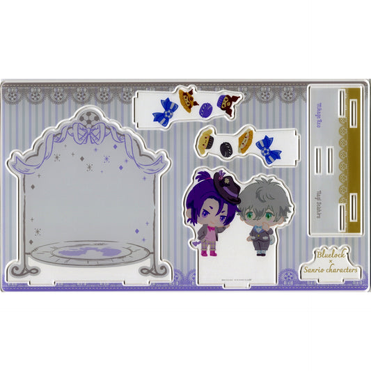 Seishiro Nagi & Reo Mikage 03. Mini Character Illustration Premium Acrylic Diorama Plate Blue Lock x Sanrio Characters [USED]