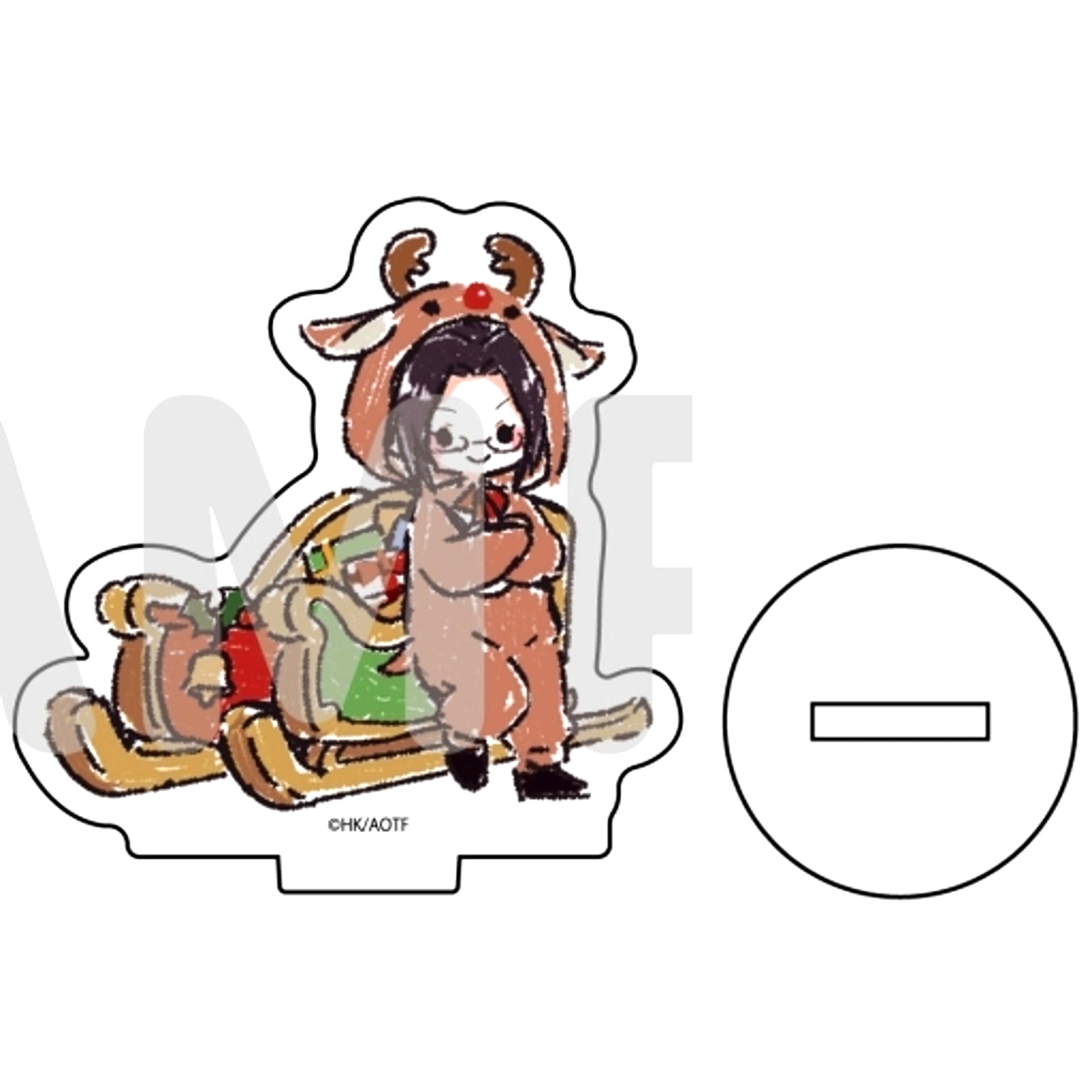 Hange Zoe 33. Attack on Titan Christmas Ver. GraffArt Illustration Petit Acrylic Stand [USED]
