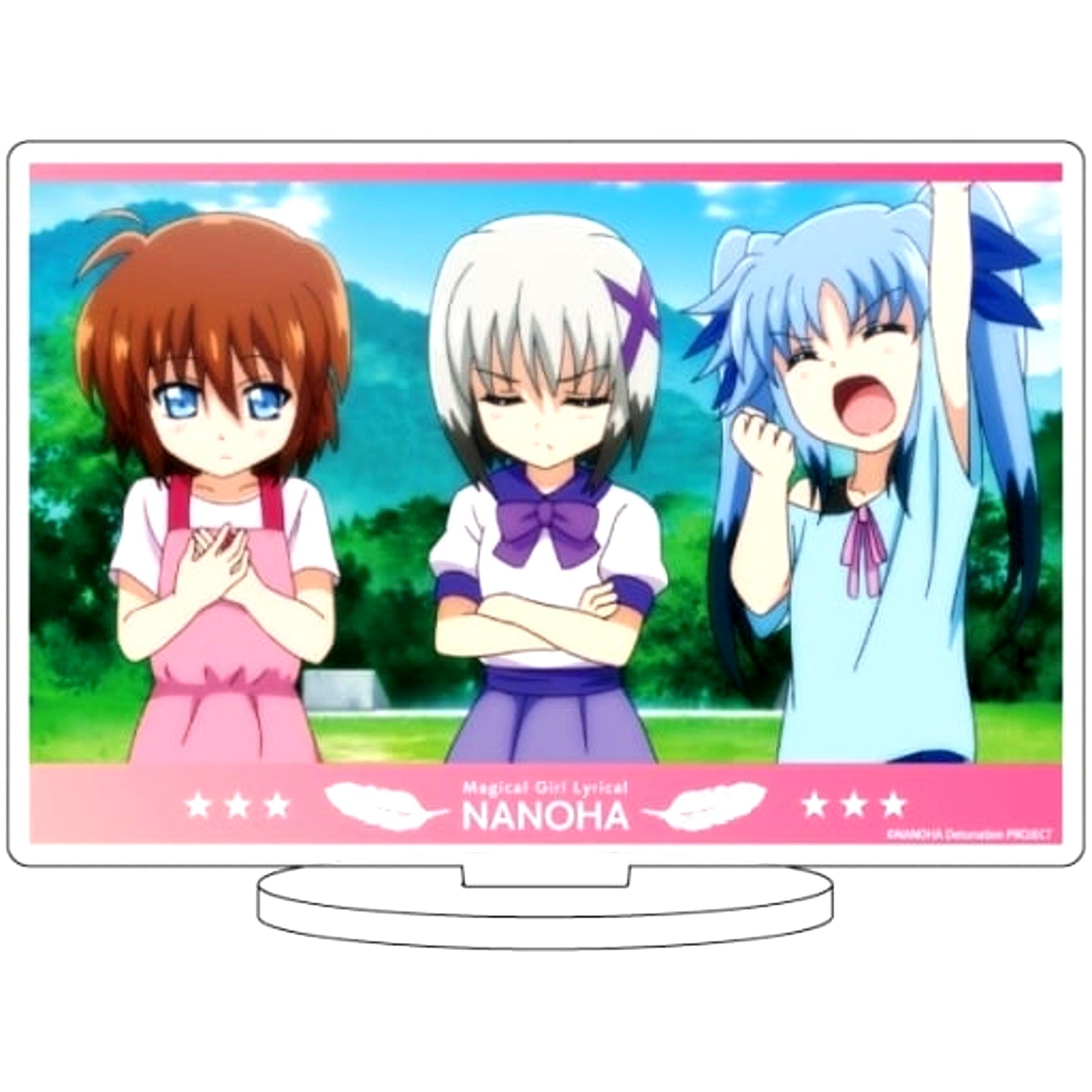 24.E Scene Shot Illustration Acrylic Stand Magical Girl Lyrical Nanoha Detonation [USED]