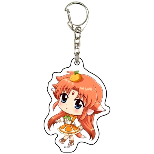 Arf 08. Fruit Ver. Mini Character Illustration Magical Girl Lyrical Nanoha Series Acrylic Keychain [USED]