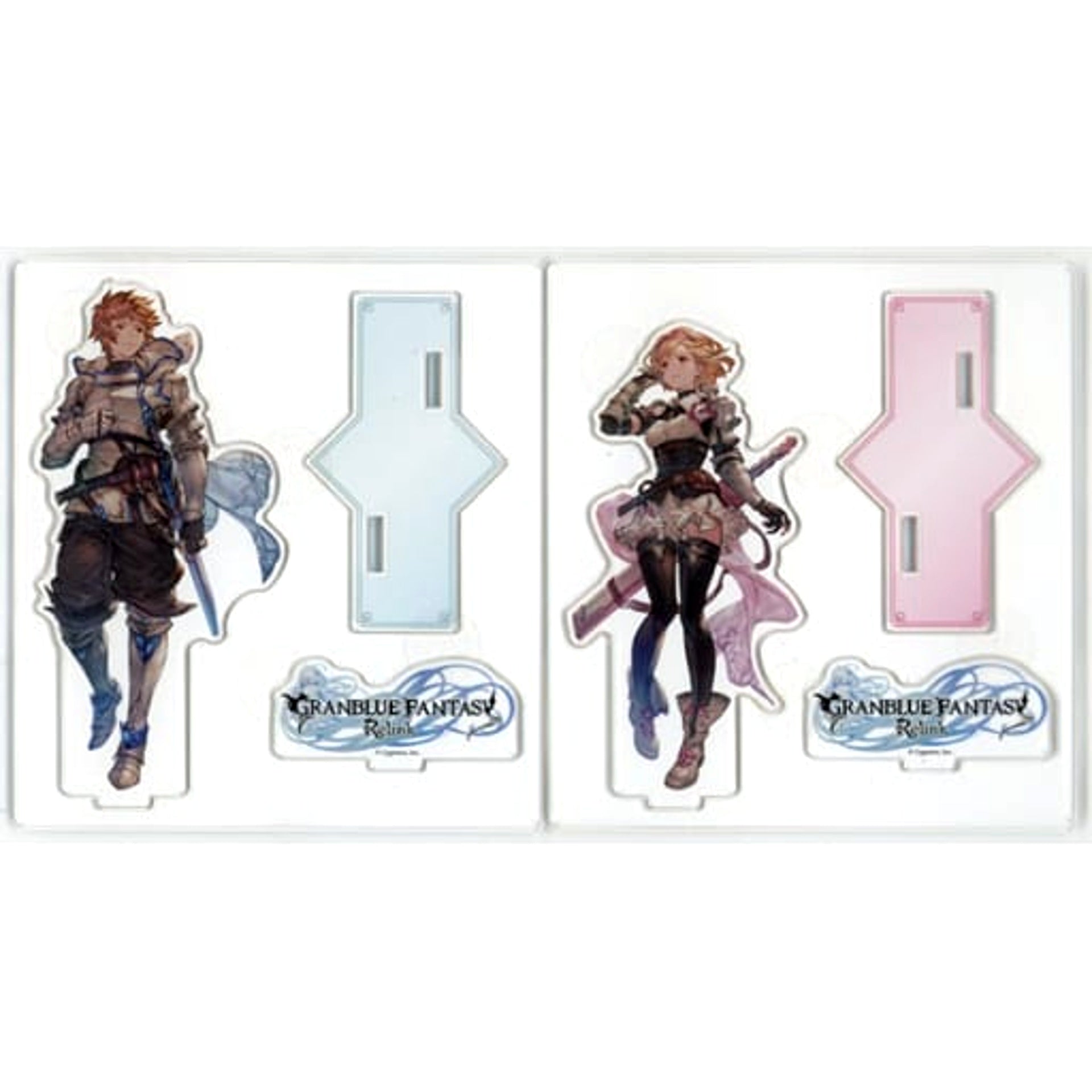 GRANBLUE FANTASY: Relink Gran Djeeta Acrylic Figure 2 Types set Famitsu Limited Bonus for PS5/PS4 Game DX Pack Acrylic Stands [USED]