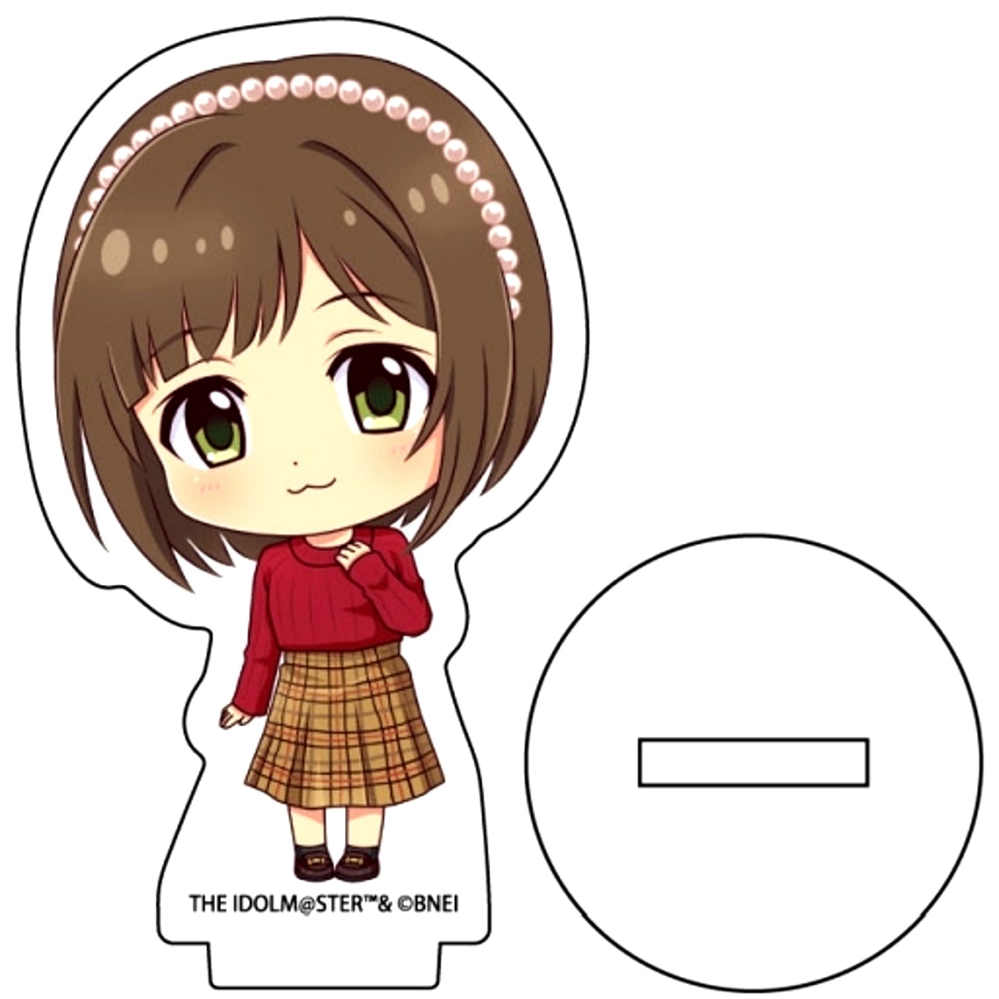 Miku Maekawa The Idolmaster Cinderella Girls Acrylic Petit Stand 01. Autumn Outfit Ver. Mini Character Illustration [USED]