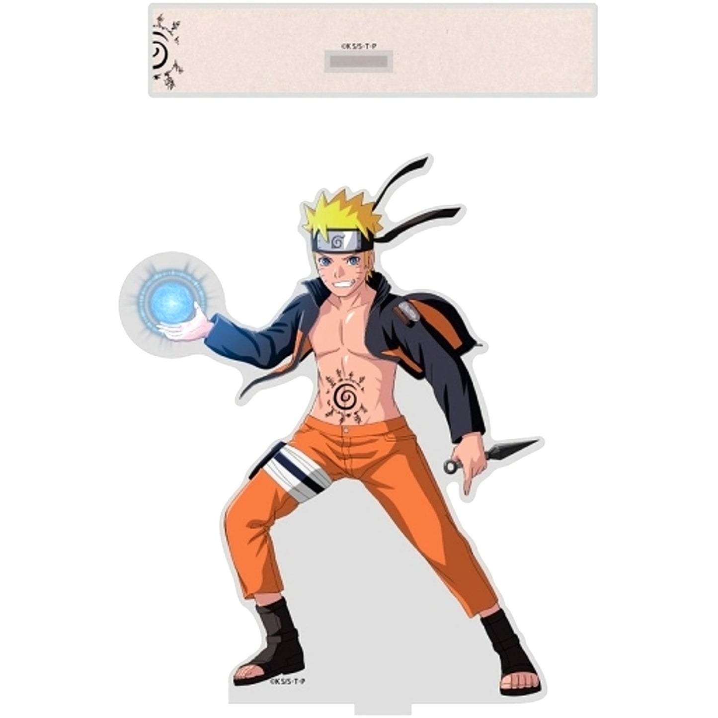 Naruto Uzumaki Illustration Acrylic Stand Large Naruto Shippuden [USED]