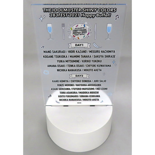 Logo THE IDOLM@STER SHINY COLORS Official Light-up Acrylic Stand 283 Fes 2021 Happy Buffet! Commemoration [USED]