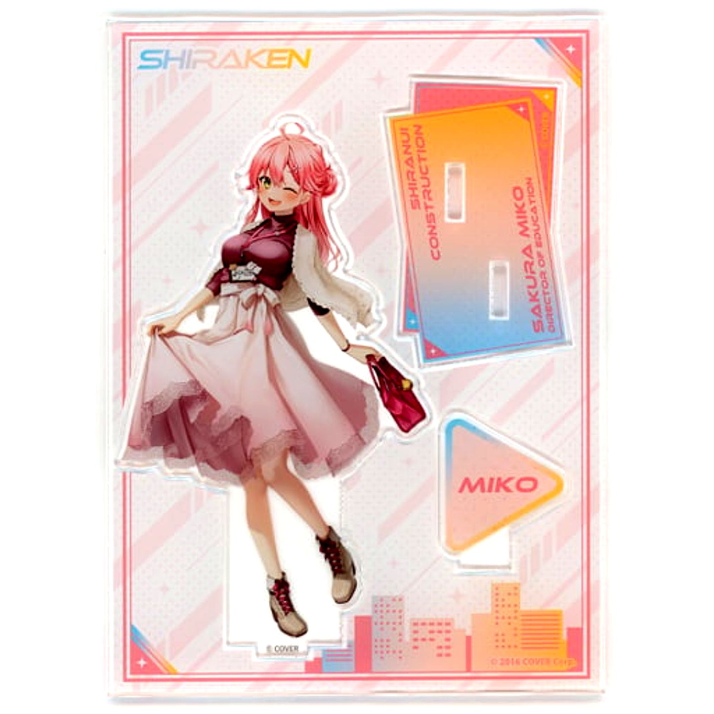 Sakura Miko VTuber Hololive x Tree Village HoloTuri 2023 Shiranui Kensetsu Building Tour Life-sized Acrylic Stand [USED]