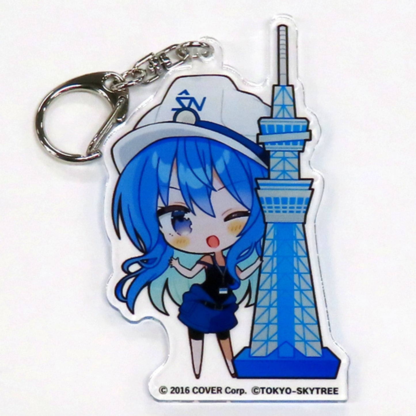 Hoshimachi Suisei hololive Trading Local Acrylic Keychain Tokyo Ver. Skytree Holotree 2023 Shiranui Kensetsu Building Tour [USED]