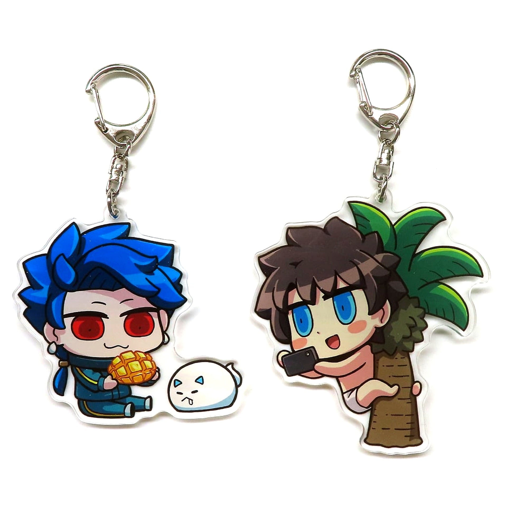 Male Protagonist & Setanta Miyazaki Regional Illustration Fate/Grand Order Acrylic Charm Set Fate/Grand Order Chaldea Satellite Station 2023-2024 [USED]
