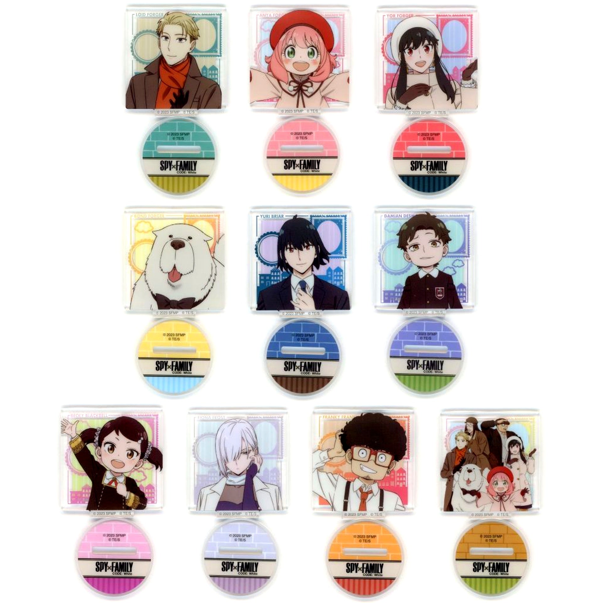 Set of 10 Spy x Family Code White Movie Acrylic Stand Collection [USED]