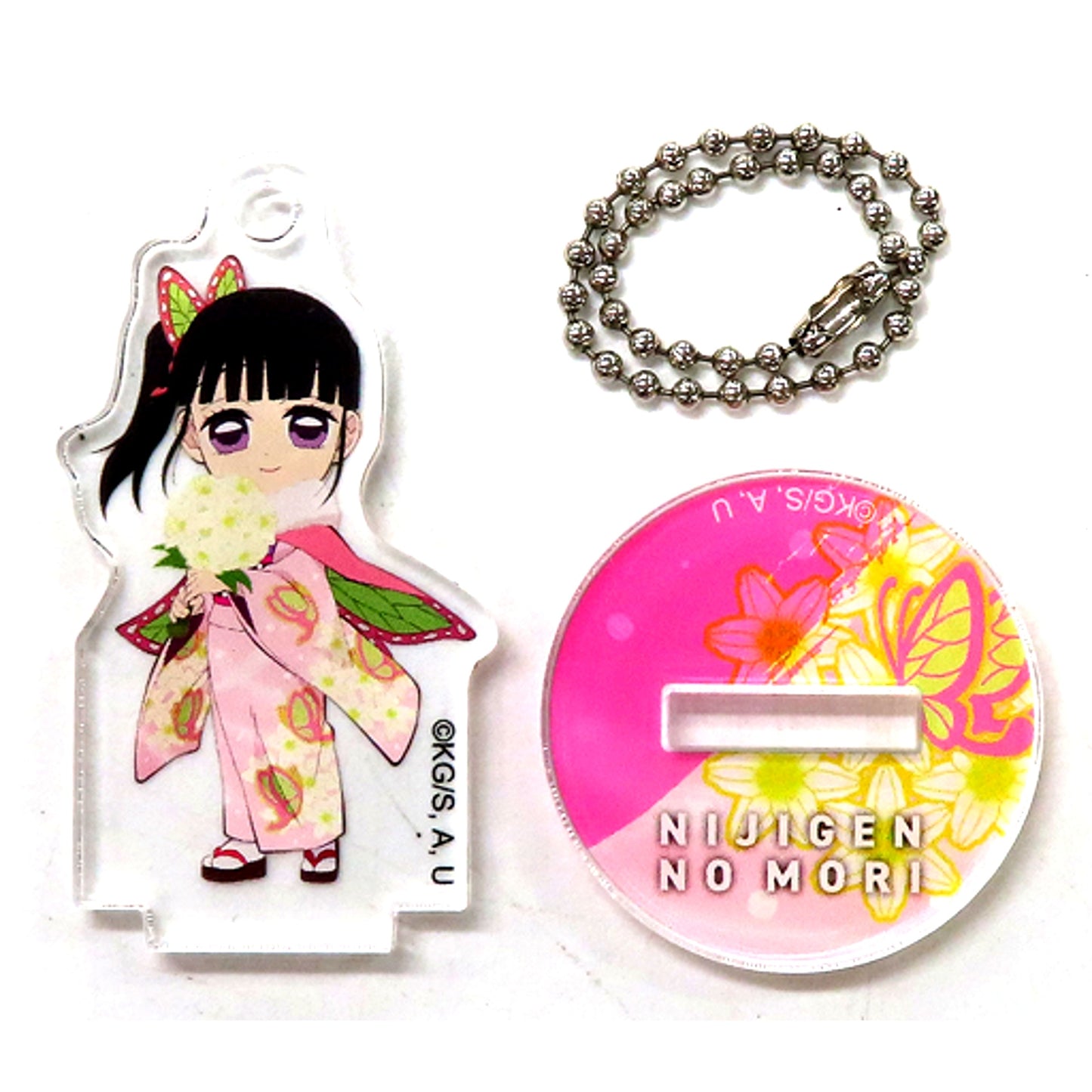 Kanao Tsuyuri Demon Slayer: Kimetsu no Yaiba x Nijigen no Mori Acrylic Keychain with Stand 2023 [USED]