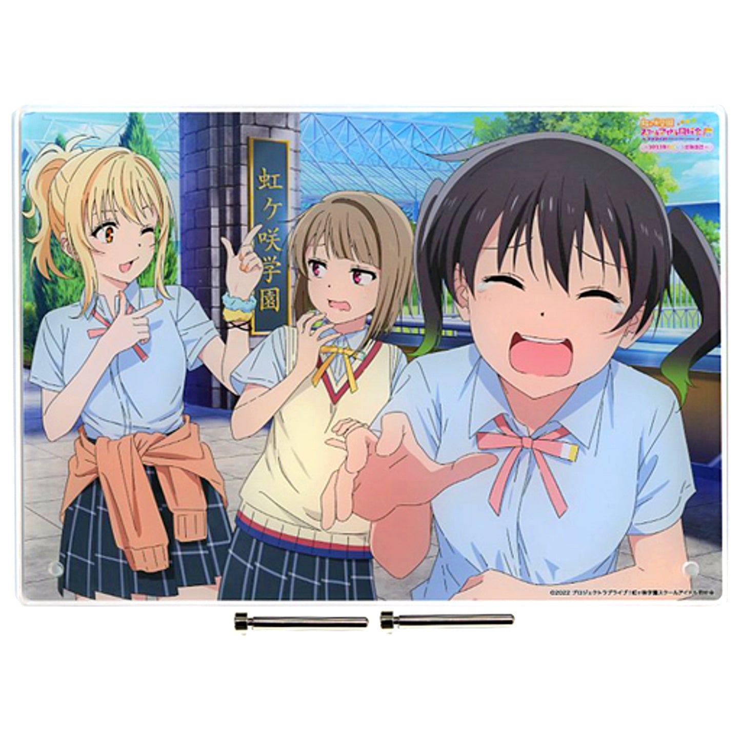 Ai Miyashita, Kasumi Nakasu & Yu Takasaki Acrylic Art Panel Love Live! Nijigasaki High School Idol Club Exhibition 2023 Nijiiro Activity Journal [USED]