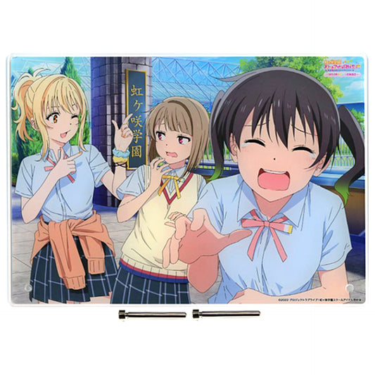 Ai Miyashita, Kasumi Nakasu & Yu Takasaki Acrylic Art Panel Love Live! Nijigasaki High School Idol Club Exhibition 2023 Nijiiro Activity Journal [USED]