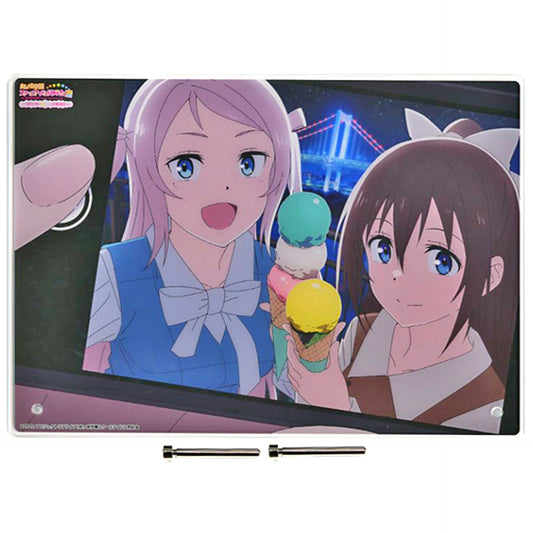 Lanzhu Zhong & Shizuku Osaka Acrylic Art Panel Love Live! Nijigasaki High School Idol Club Exhibition 2023 Nijiiro Activity Journal [USED]