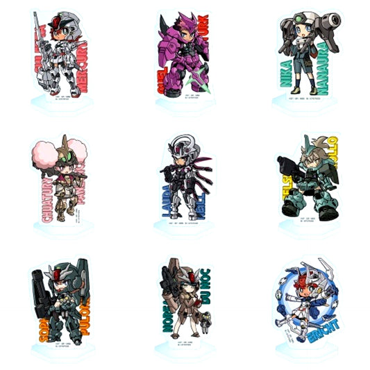 Set of 9 Mobile Suit Gundam: The Witch from Mercury Mechagurumi Acrylic Stand 2 [USED]