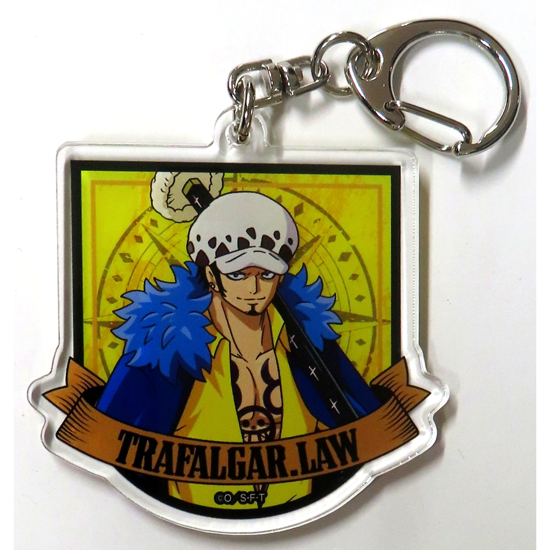 Trafalgar Law B Prize One Piece Acrylic Keychain Mugiwara Store in Bandai Namco Cross Store Departure Sunny Giant Garapon [USED]