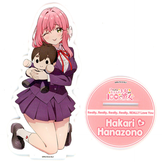 Hakari Hanazono BIG A Prize Acrylic Figure The 100 Girlfriends Who Really, Really, Really, Really, Really Love You Maji Dori Kuji Don Quijote Limited Trade Ticket [USED]