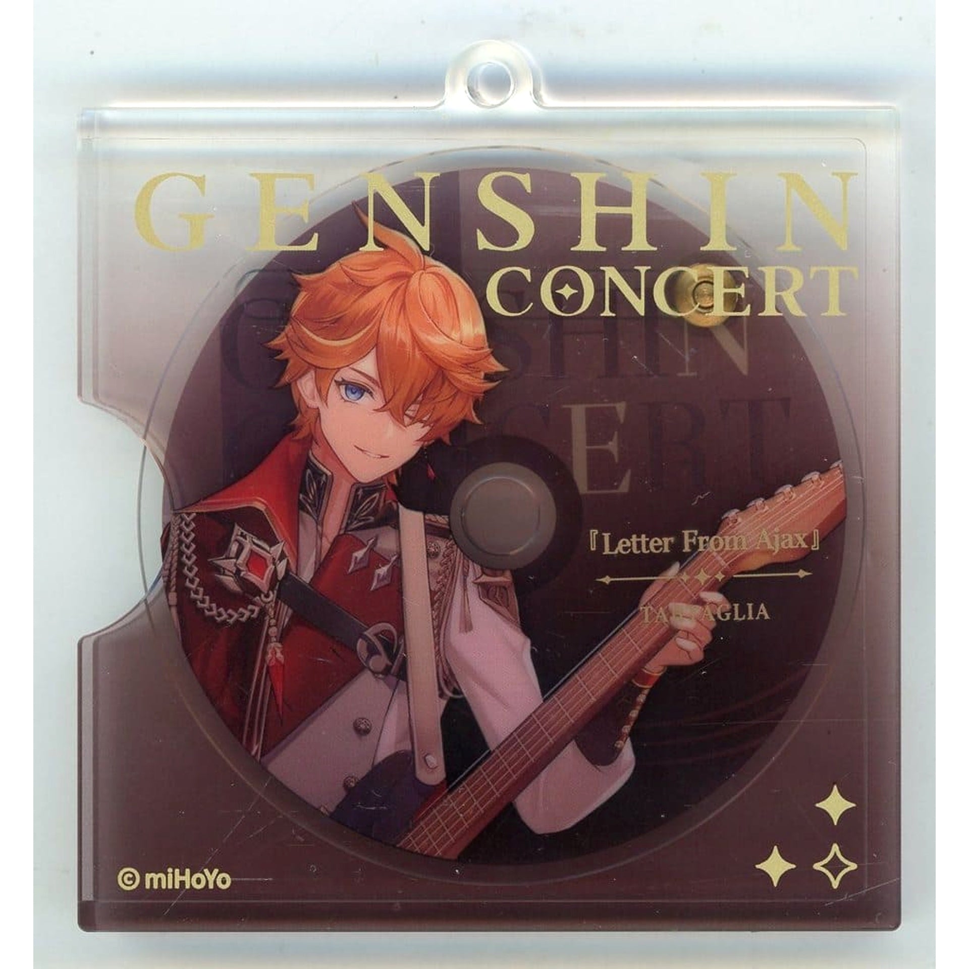 Genshin Tartaglia Mundane World Blossoms Series CD Style Character Acrylic Keychain Genshin Concert 2023 Melodies of an Endless Journey Exclusive Keychains [USED]