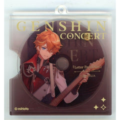 Genshin Tartaglia Mundane World Blossoms Series CD Style Character Acrylic Keychain Genshin Concert 2023 Melodies of an Endless Journey Exclusive Keychains [USED]