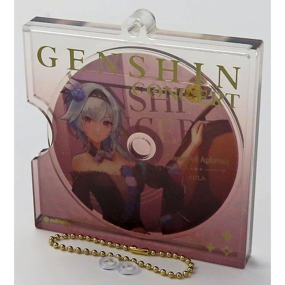 Genshin Eula Mundane World Blossoms Series CD Style Character Acrylic Keychain Genshin Concert 2023 Melodies of an Endless Journey Exclusive Keychains [USED]