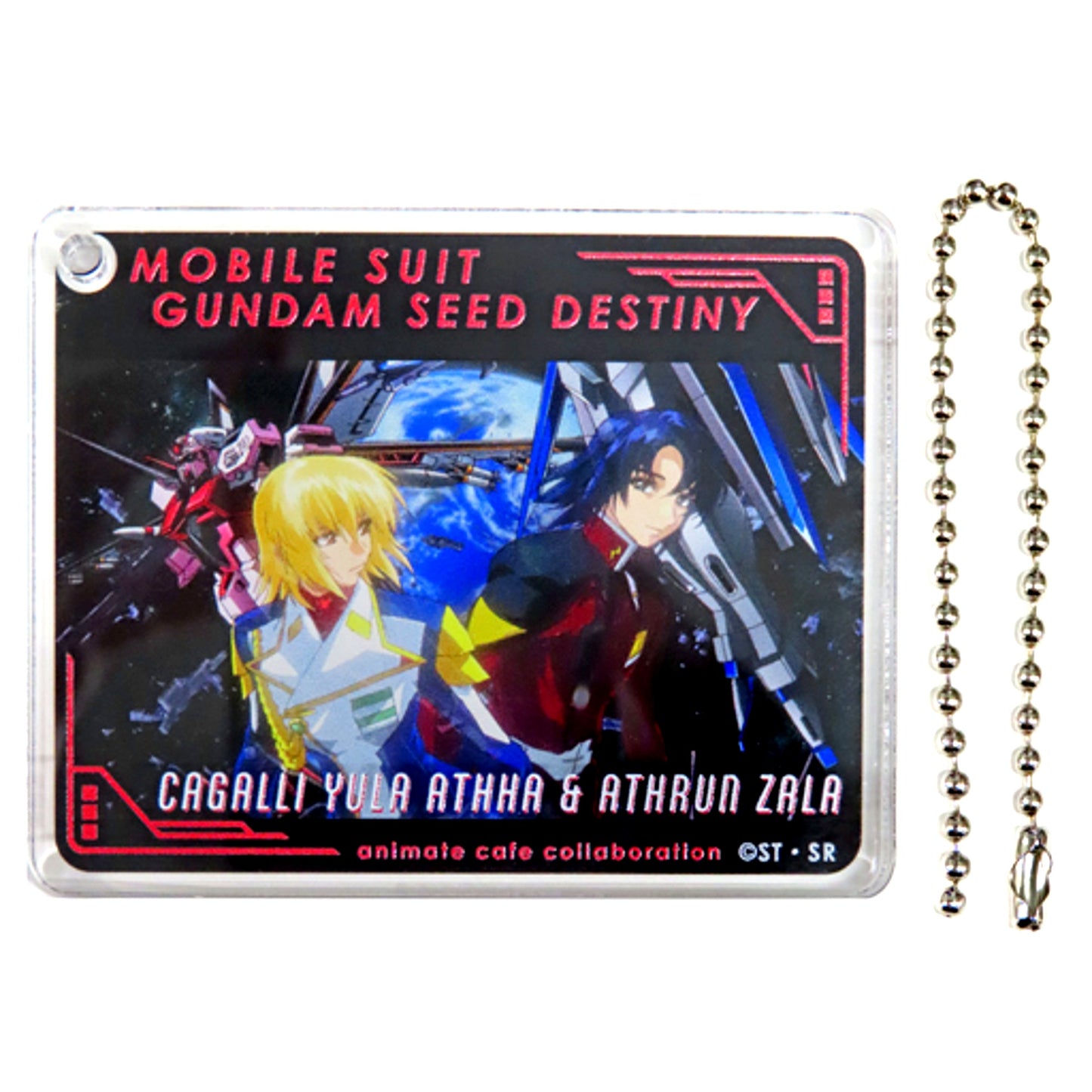 Athrun Zala & Cagalli Yula Athha Mobile Suit Gundam SEED FREEDOM x animate cafe CoLotta Trading Acrylic Plate Keychain [USED]