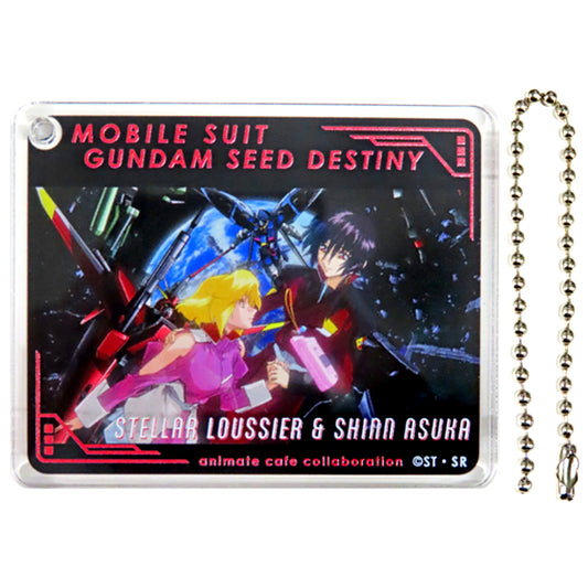 Shinn Asuka & Stellar Loussier Mobile Suit Gundam SEED FREEDOM x animate cafe CoLotta Trading Acrylic Plate Keychain [USED]