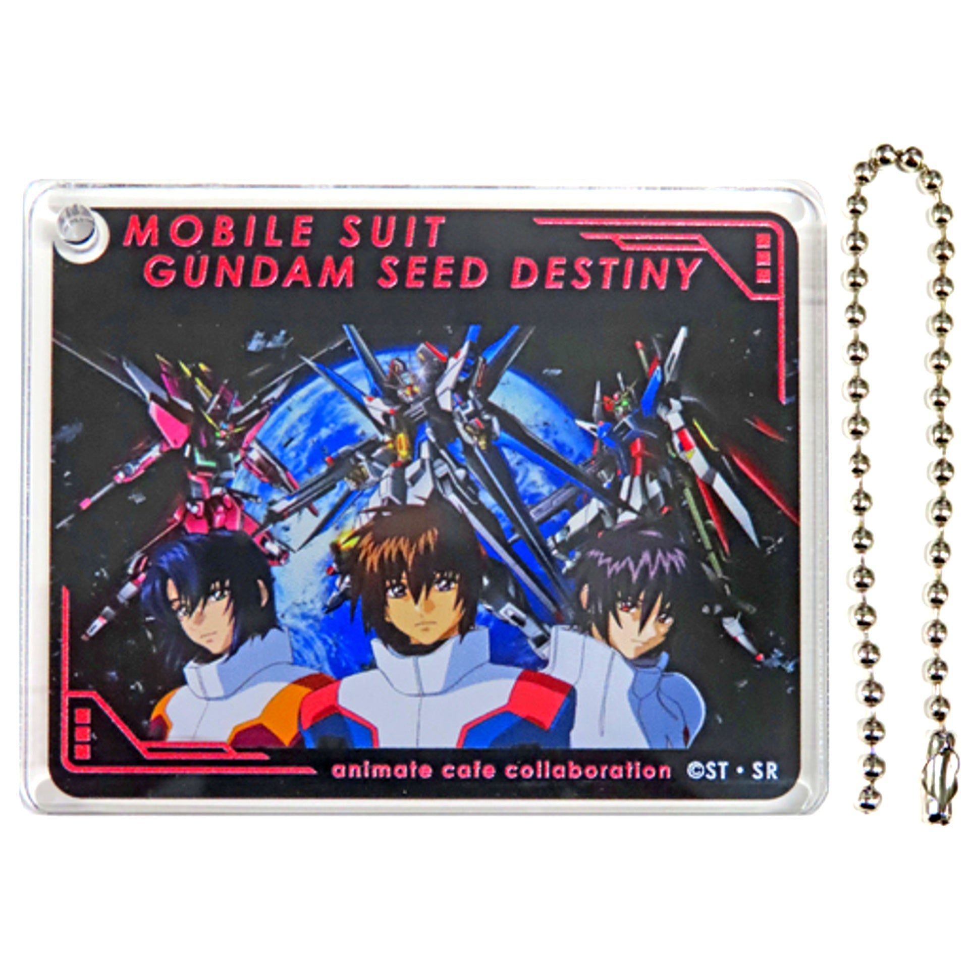 Kira & Athrun & Shinn Mobile Suit Gundam SEED FREEDOM animatecafe CoLotta Trading Acrylic Plate Keychain [USED]