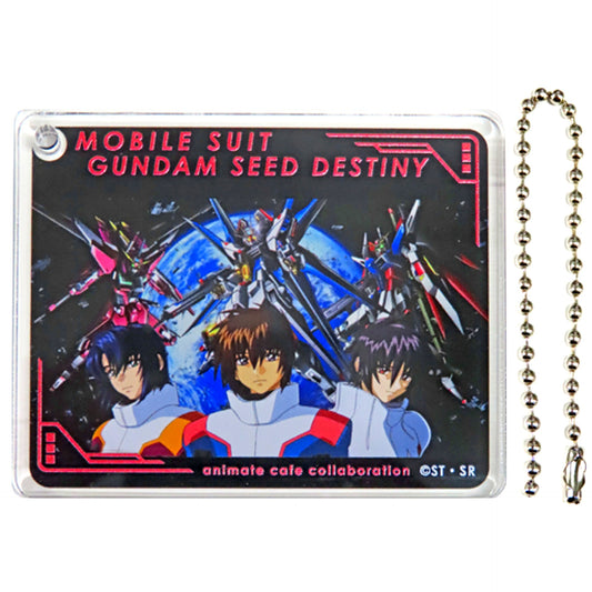 Kira & Athrun & Shinn Mobile Suit Gundam SEED FREEDOM animatecafe CoLotta Trading Acrylic Plate Keychain [USED]