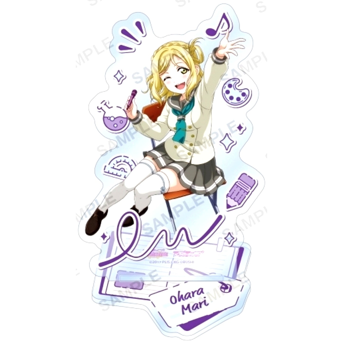 Mari Ohara Acrylic Stand Aqours Teacher Ver. Love Live! School Idol Festival [USED]