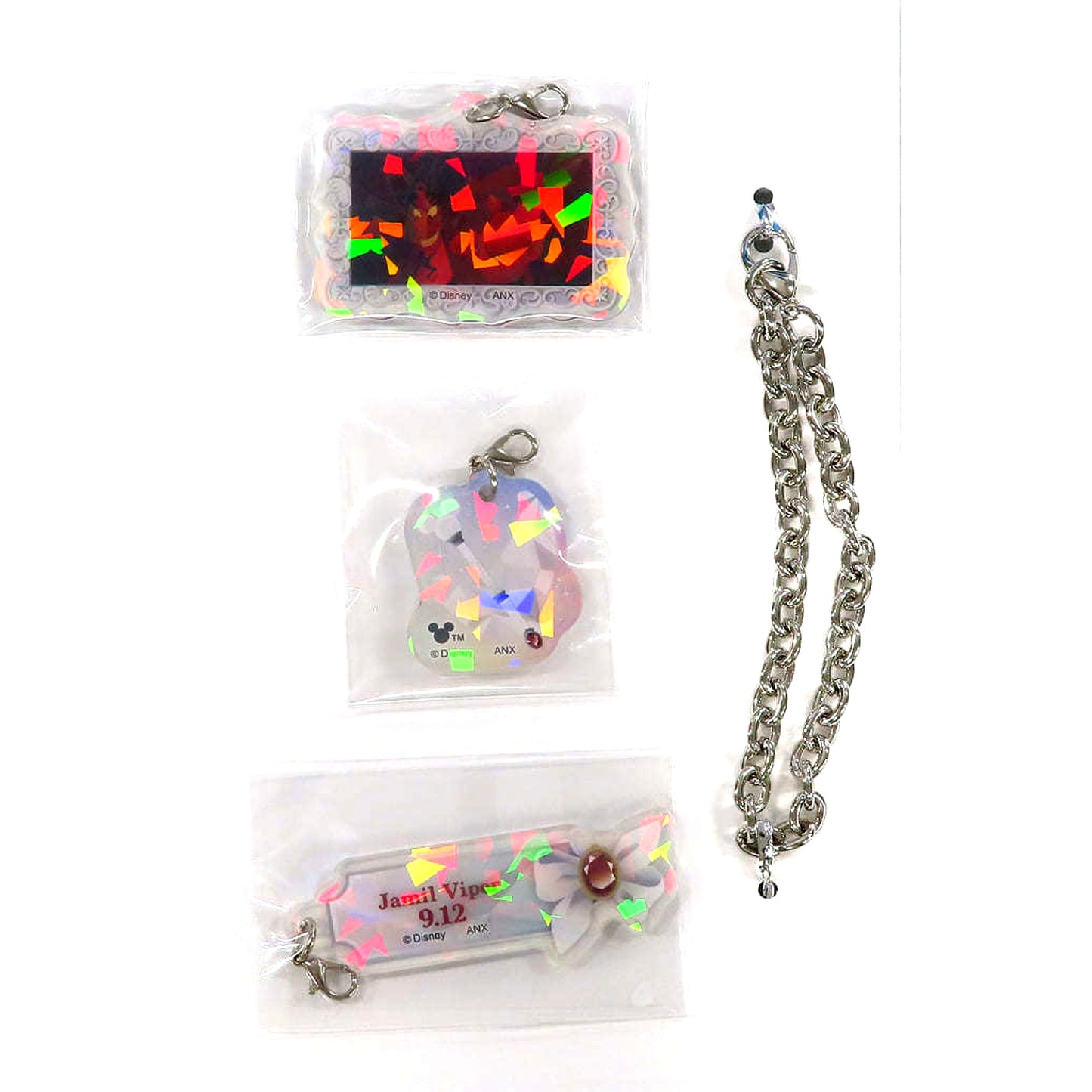 Jamil Viper Disney Twisted-Wonderland Hologram Acrylic Charm with Chain Jamil's Birthday Commemorative Goods [USED]